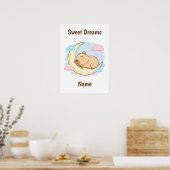 Custom Sweet Dreams Capybara Poster ポスター (キッチン)
