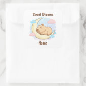 Custom Sweet Dreams Capybara Sticker スクエアシール (バッグ)
