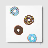 Custom Sweet One Donut First Birthday Blue ゲストブック (裏面)