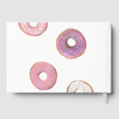 Custom Sweet One Donut First Birthday Pink ゲストブック (裏面)