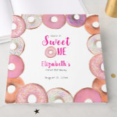 Custom Sweet One Donut First Birthday Pink ゲストブック