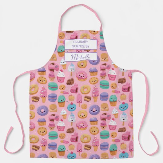 Custom Sweet Treats – Culinary Science by [Name] エプロン (正面)