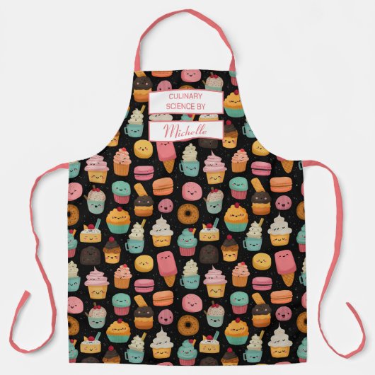 Custom Sweet Treats – Culinary Science by [Name] エプロン (正面)