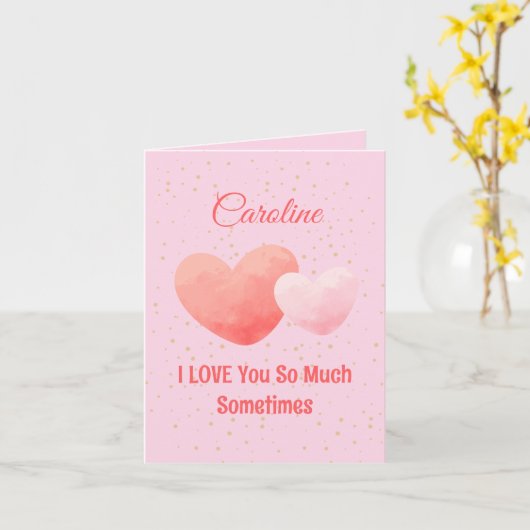 Custom Sweet Valentine’s Day Card カード (黄色い花)