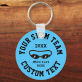 Custom swimming team keychain for swimmers キーホルダー (正面)