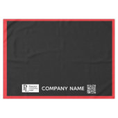 Custom Table Cover Business Logo Red Border テーブルクロス (正面(横))
