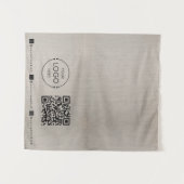 Custom Table Runner Banner Linen Business QR Code タペストリー (正面(横))