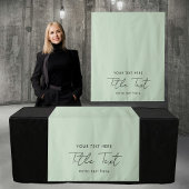 Custom Table Runner Banner Modern Script Green タペストリー