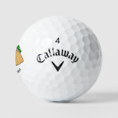 Custom Taco Design Golf Balls - Funny Taco Humor ゴルフボール (ロゴ)