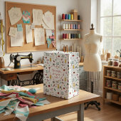 Custom Tailoring Tools Pattern Gift Bag ミディアムペーパーバッグ