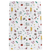 Custom Tailoring Tools Pattern Gift Bag ミディアムペーパーバッグ (裏面)