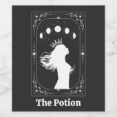 Custom Tarot Astrology Moon Fortune Telling Magic ワインラベル (シングルラベル)