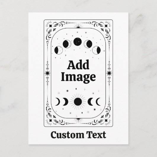 Custom Tarot Whimsical Celestial Moon Hallowedding ポストカード (正面)