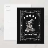 Custom Tarot Whimsical Zodiac Witch Celestial Moon ポストカード (正面/裏面)