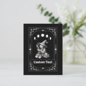 Custom Tarot Whimsical Zodiac Witch Celestial Moon ポストカード (スタンド正面)