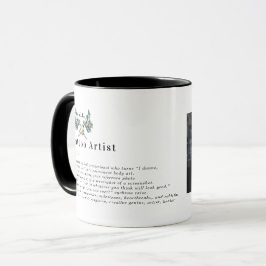 Custom Tattoo Artist Definition Personalized Mug マグカップ (正面左)