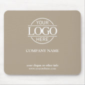 Custom Taupe Promotional Company Business Logo マウスパッド (正面)