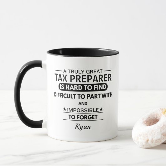 Custom Tax Preparer Appreciation Mug Accountant マグカップ (ドーナツ)