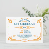 Custom Teacher Appreciation Gift Certificate カード (スタンド正面)