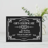 Custom Teacher Appreciation Gift Certificate カード (スタンド正面)