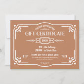 Custom Teacher Appreciation Gift Certificate Card カード (正面)