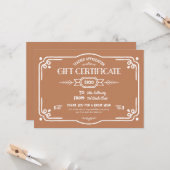 Custom Teacher Appreciation Gift Certificate Card カード (正面/裏面インサイチュ)