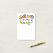 Custom Teacher Back to School & Teacher  ポストイット (デスク上)