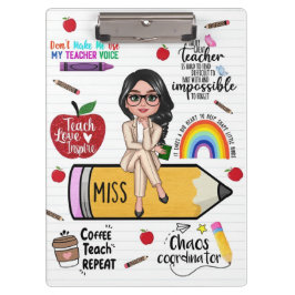 Custom Teacher Clipboard – Back to School Gift クリップボード