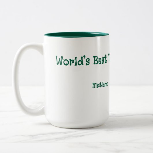 Custom Teacher Gift Mug  ツートーンマグカップ (左)