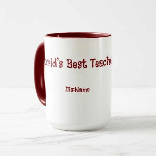 Custom Teacher Gift Mug  マグカップ (正面左)