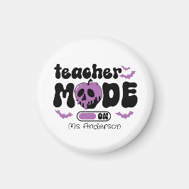 Custom Teacher Halloween Teacher Mode On マグネット
