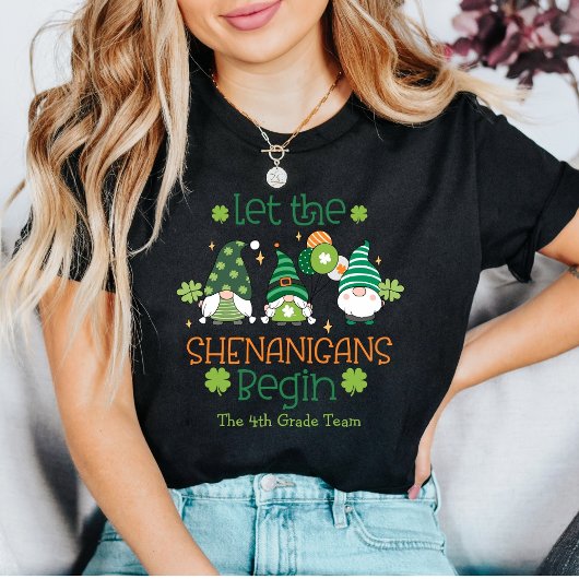 Custom Teacher Let the Shenanigans Begin Gnomes Tシャツ