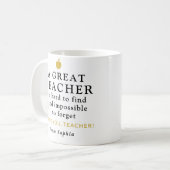 Custom Teacher Mug – A Great Teacher Gift コーヒーマグカップ (正面左)