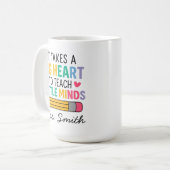 Custom Teacher mug, Personalized Teacher name コーヒーマグカップ (正面左)