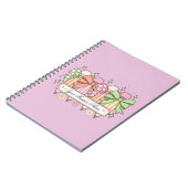 Custom Teacher Name Notebook | Cute Bow Teacher ノートブック (左側)