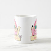 Custom Teacher Name Rainbow Apple Coffee Mug コーヒーマグカップ (中央)