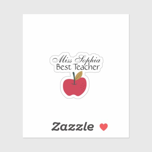 Custom Teacher Name Sticker | Teacher Appreciation シール (シート)