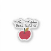 Custom Teacher Name Sticker | Teacher Appreciation シール (正面)