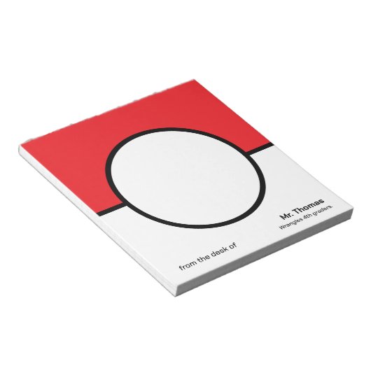 Custom Teacher Notepad Classroom Theme ノートパッド (アングル)