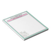 Custom Teacher Notepad – School & Name Personalize ノートパッド (アングル)