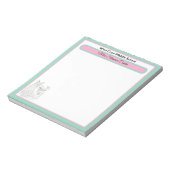 Custom Teacher Notepad – School & Name Personalize ノートパッド (回転)