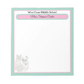 Custom Teacher Notepad – School & Name Personalize ノートパッド (正面)