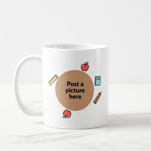 Custom Teacher Photo Mug コーヒーマグカップ (左)