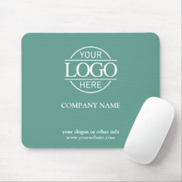Custom Teal Promotional Company Business Logo マウスパッド