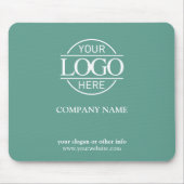 Custom Teal Promotional Company Business Logo マウスパッド (正面)