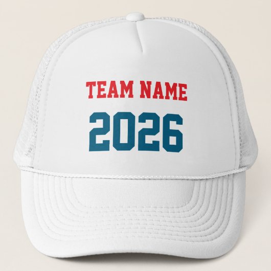 CUSTOM TEAM NAME 2026 PERSONALIZED GIFT キャップ (正面)