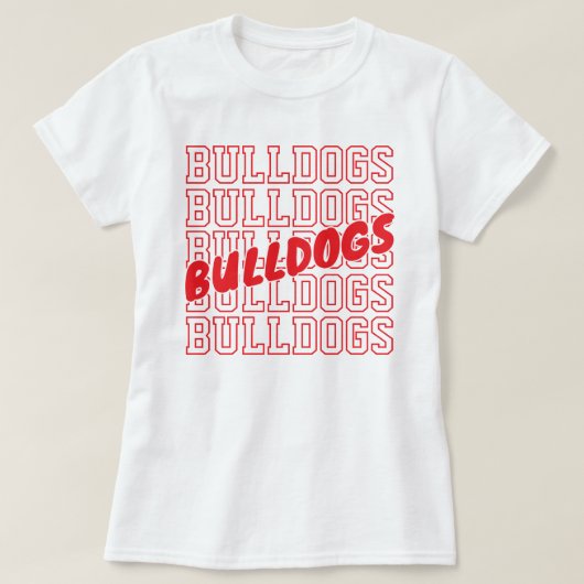 Custom Team Name On Repeat - School Spirit T-Shirt Tシャツ (デザイン正面)