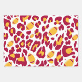 Custom Team Spirit Football and Player Outlines ラッピングペーパーシート (正面2)