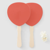 Custom Tear Drop Fan – Fire Opal Bold ハンドファン (正面&裏面)