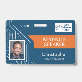 Custom Technology Keynote Speaker Photo ID Badge バッジ